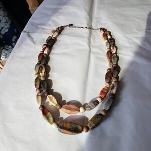 𝅺jay KING multi jasper double strandnecklace